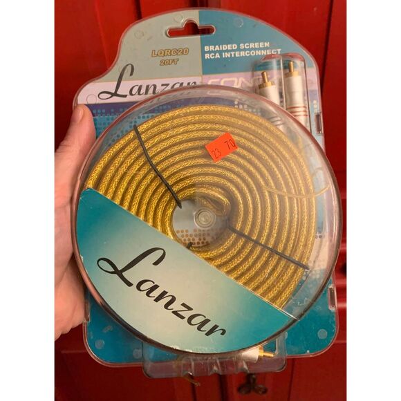 NEW Lanzar Car Audio LQRC20 20 Ft Braided Screen RCA Interconnect Double Shield - Picture 1 of 2